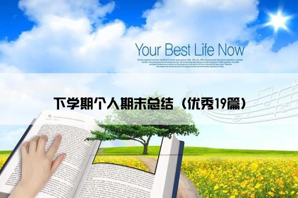 下学期个人期末总结（优秀19篇）