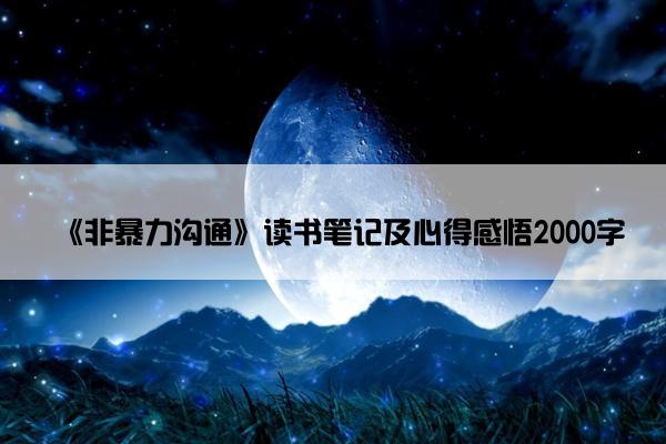 《非暴力沟通》读书笔记及心得感悟2000字