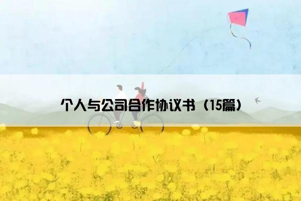个人与公司合作协议书（15篇）
