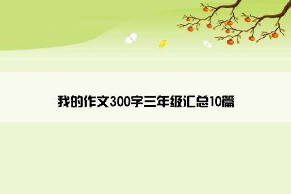 我的作文300字三年级汇总10篇