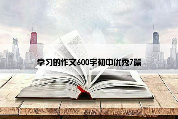 学习的作文600字初中优秀7篇