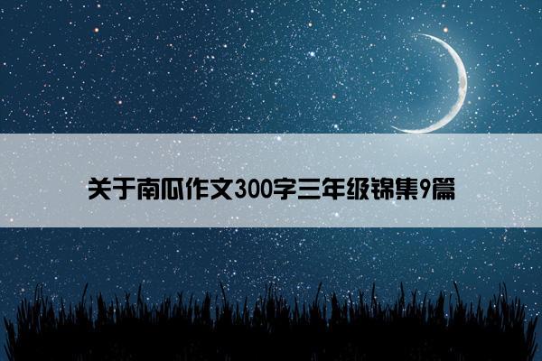 关于南瓜作文300字三年级锦集9篇