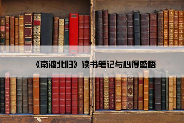 《南渡北归》读书笔记与心得感悟