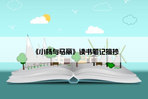 《小杨与马丽》读书笔记摘抄