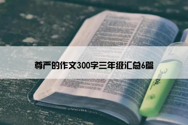 尊严的作文300字三年级汇总6篇