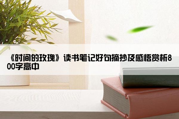 《时间的玫瑰》读书笔记好句摘抄及感悟赏析800字高中