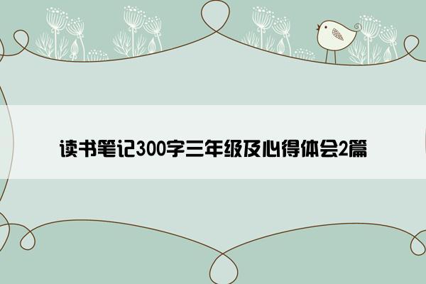 读书笔记300字三年级及心得体会2篇