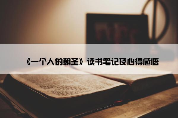 《一个人的朝圣》读书笔记及心得感悟
