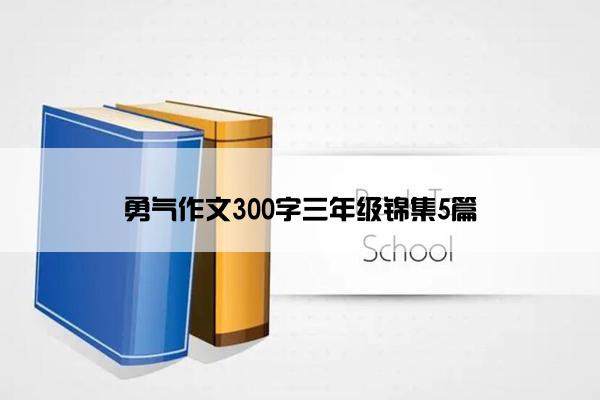 勇气作文300字三年级锦集5篇