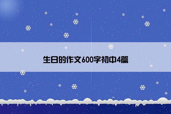 生日的作文600字初中4篇