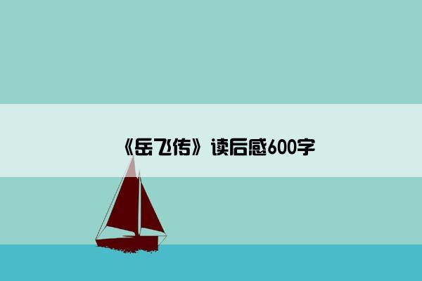 《岳飞传》读后感600字