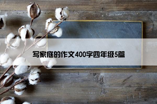 写家庭的作文400字四年级5篇