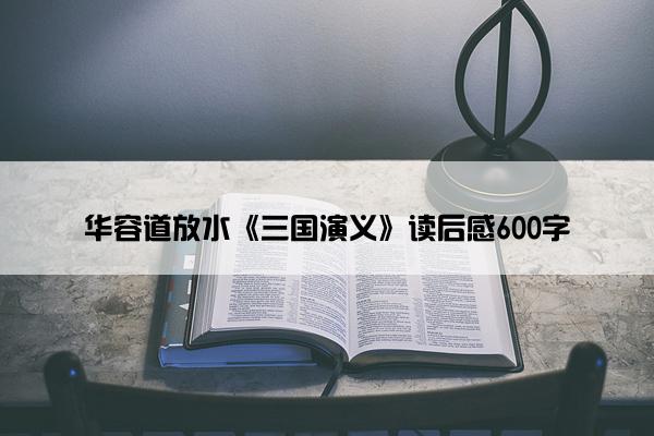 华容道放水《三国演义》读后感600字
