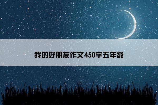 我的好朋友作文450字五年级