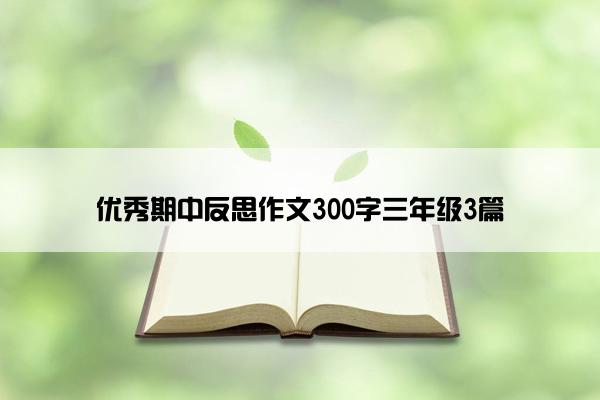 优秀期中反思作文300字三年级3篇