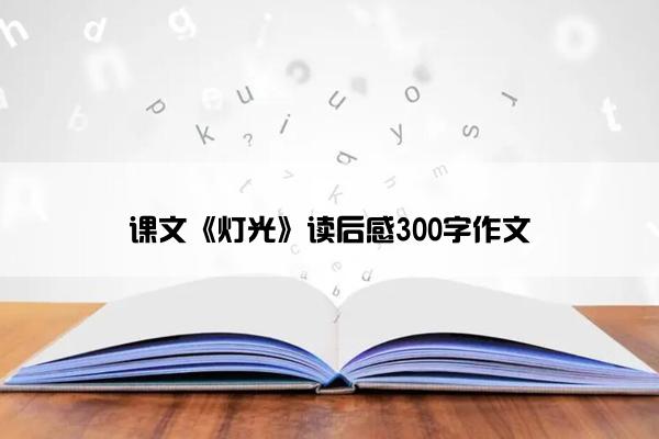 课文《灯光》读后感300字作文