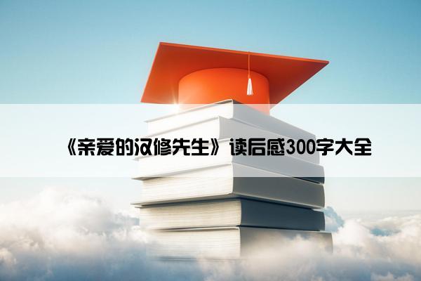 《亲爱的汉修先生》读后感300字大全