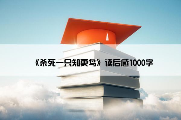《杀死一只知更鸟》读后感1000字