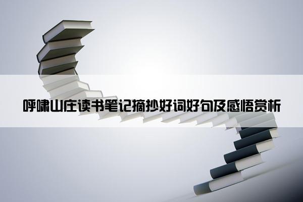 呼啸山庄读书笔记摘抄好词好句及感悟赏析