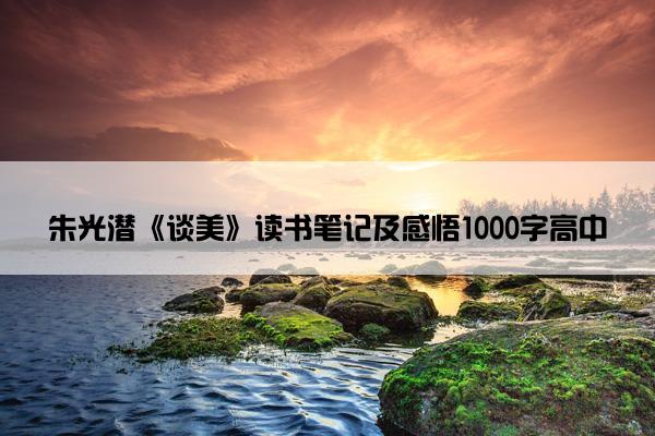 朱光潜《谈美》读书笔记及感悟1000字高中
