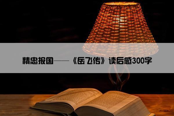 精忠报国——《岳飞传》读后感300字