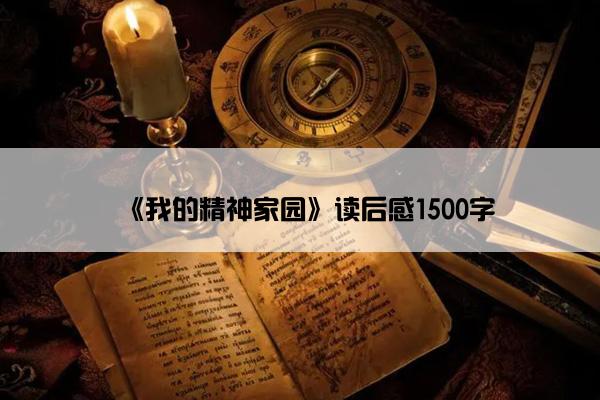 《我的精神家园》读后感1500字