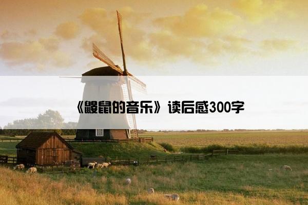 《鼹鼠的音乐》读后感300字