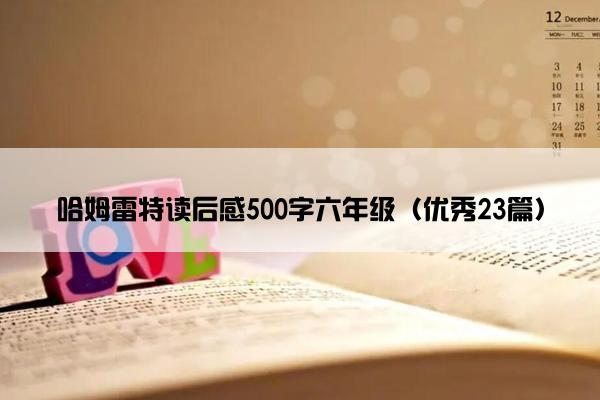 哈姆雷特读后感500字六年级（优秀23篇）