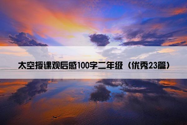 太空授课观后感100字二年级（优秀23篇）