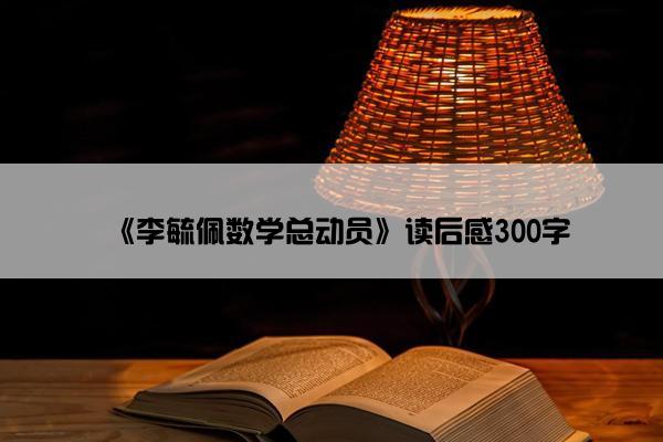 《李毓佩数学总动员》读后感300字