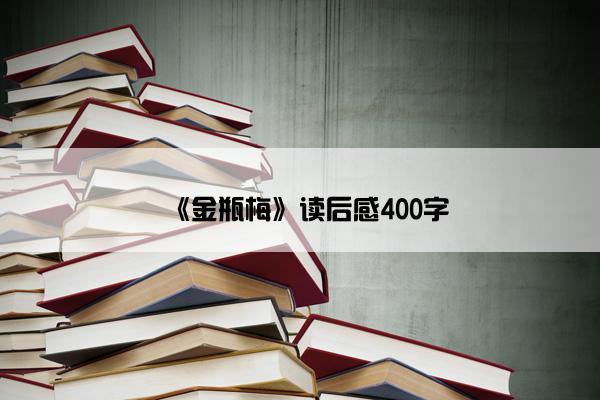 《金瓶梅》读后感400字