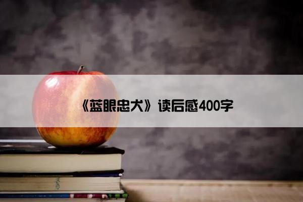 《蓝眼忠犬》读后感400字