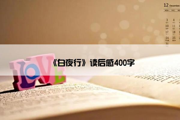 《白夜行》读后感400字