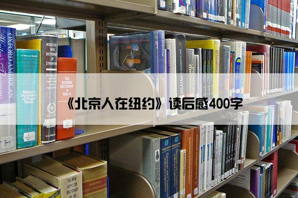 《北京人在纽约》读后感400字