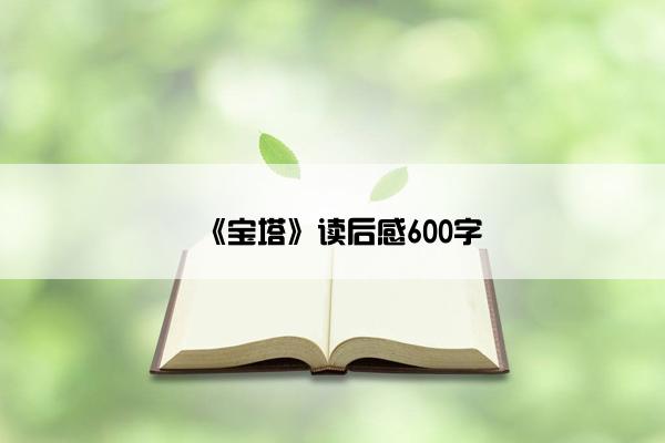 《宝塔》读后感600字