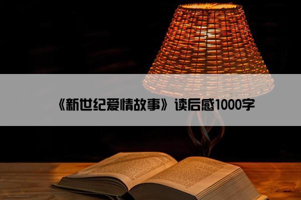 《新世纪爱情故事》读后感1000字