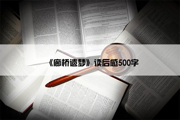《廊桥遗梦》读后感500字
