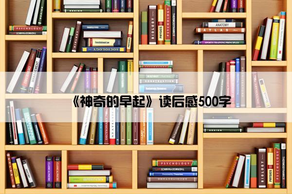《神奇的早起》读后感500字