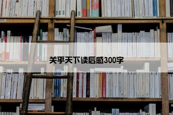 关乎天下读后感300字