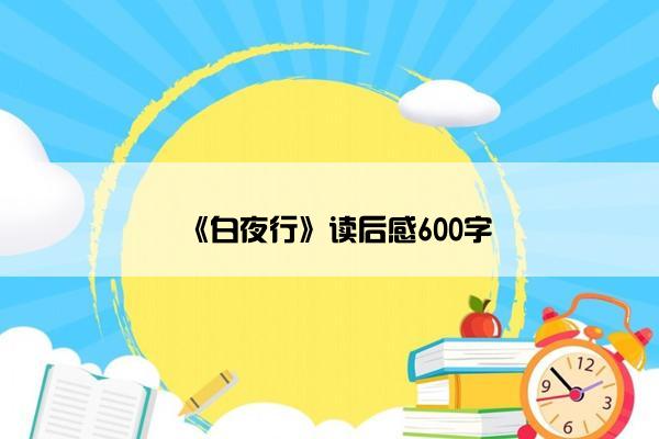 《白夜行》读后感600字
