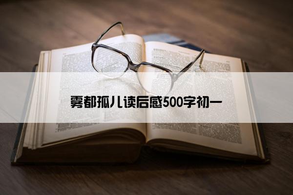雾都孤儿读后感500字初一