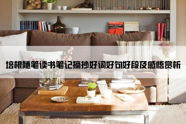 培根随笔读书笔记摘抄好词好句好段及感悟赏析
