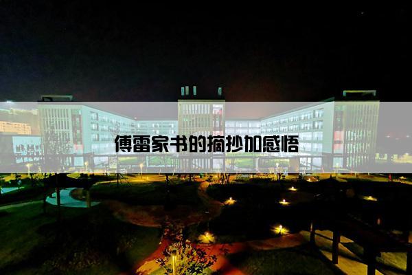 傅雷家书的摘抄加感悟