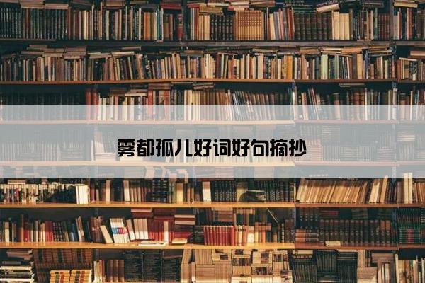 雾都孤儿好词好句摘抄