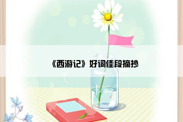 《西游记》好词佳段摘抄