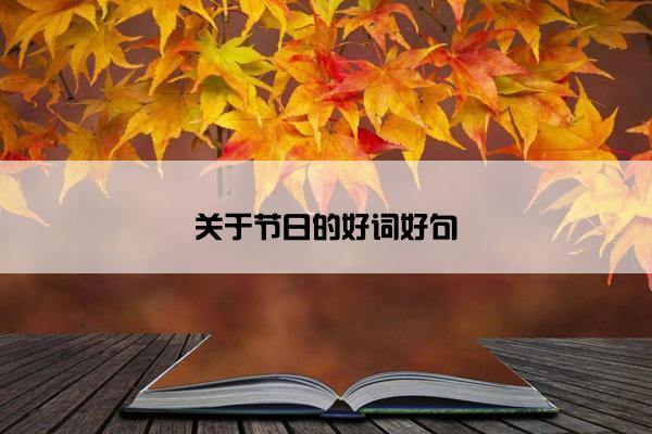 关于节日的好词好句