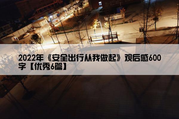 2022年《安全出行从我做起》观后感600字【优秀6篇】