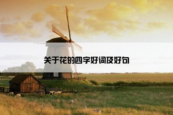 关于花的四字好词及好句