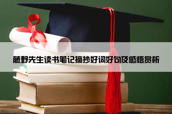 藤野先生读书笔记摘抄好词好句及感悟赏析