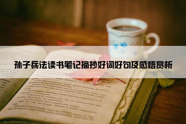 孙子兵法读书笔记摘抄好词好句及感悟赏析